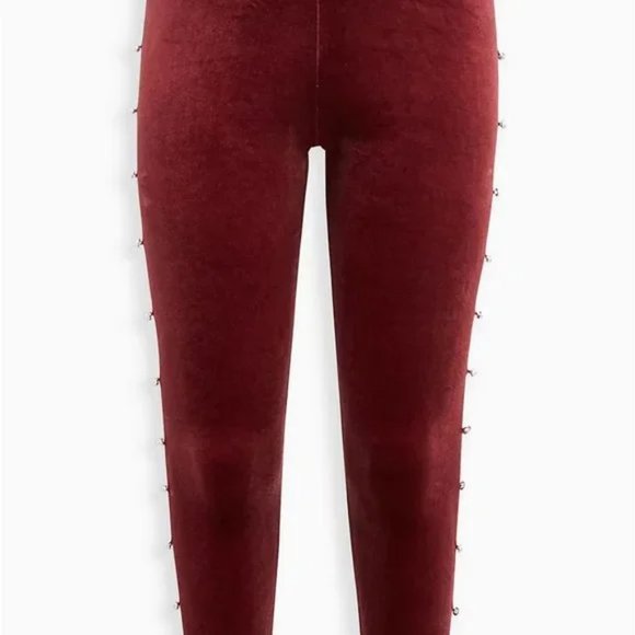 ❤️NWT VINTAGE TORRID LEGGING - VELVET PURPLE WITH PEARL BUTTONS - PLUS SIZE - Picture 7 of 11